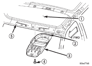 Fig. 6 Overhead Console Bracket Remove/Install