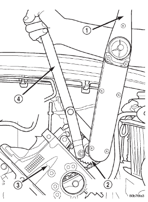 Fig. 86 Tightening Left Side Camshaft Sprocket Bolt