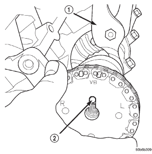 Fig. 14 Camshaft Dowel To Sprocket Alignment