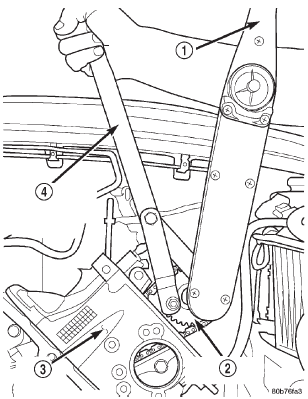 Fig. 96 Tightening Left Side Cam Sprocket Retaining Bolt