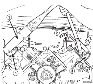 Fig. 103 Tightening Right Side Cam Sprocket Retaining Bolt