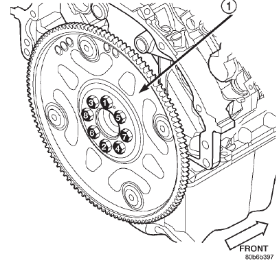 Fig. 123 Flexplate Tightening Sequence