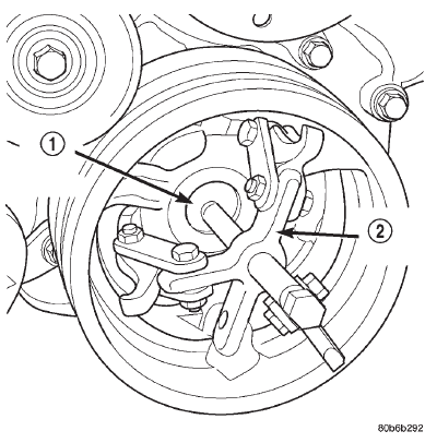 Fig. 127 Crankshaft Damper-Removal