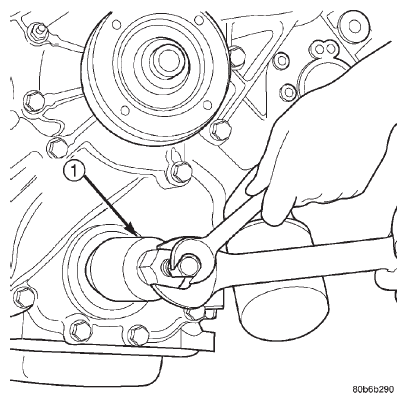 Fig. 128 Crankshaft Front Seal-Removal