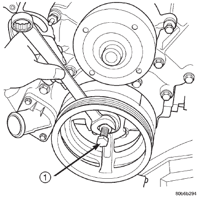 Fig. 131 Crankshaft Damper-Installation