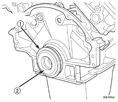 Fig. 133 Crankshaft Rear Oil Seal Guide Special Tool 8349-2 and Oil Seal