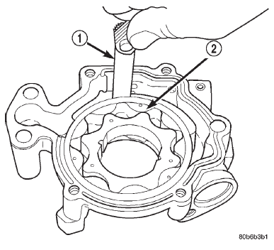 Fig. 140 Measuring Outer Rotor Clearance in Housing