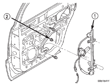 Fig. 56 Rear Door Window Regulator-Power
