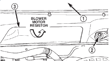 Fig. 21 Blower Motor Resistor Remove/Install