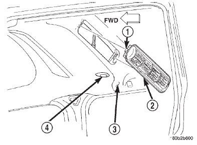 Fig. 48 Rear Overhead A/C Outlet Bezel Remove/ Install