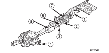 Fig. 1 Exhaust System 4.7L, 5.2L and 5.9L Engines-Typical