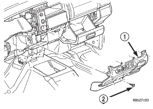 Fig. 14 Instrument Panel Lower Bezel Remove/ Install