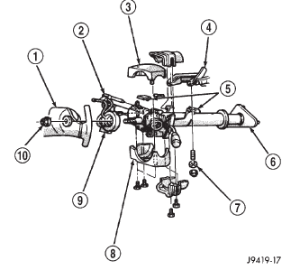 Fig. 17 Steering Column Shrouds Remove/Install - Typical